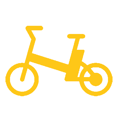 yellow bicycle icon